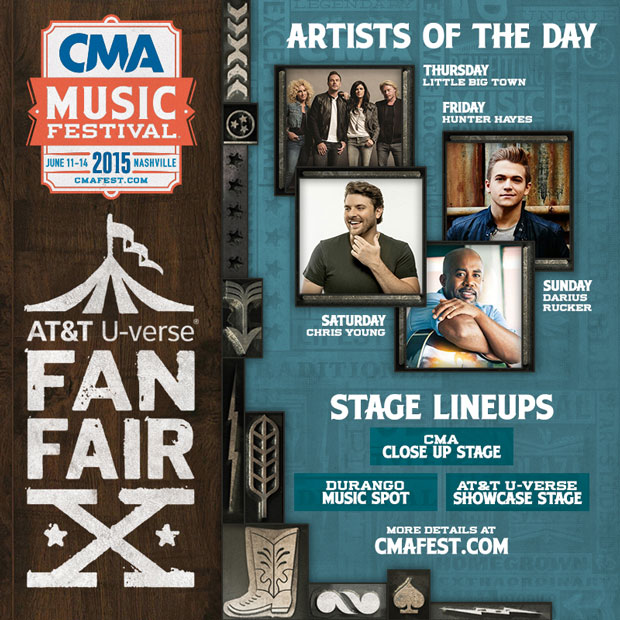 2015 CMA Fest Fan Fair X Announces CMA Close Up Stage Lineup