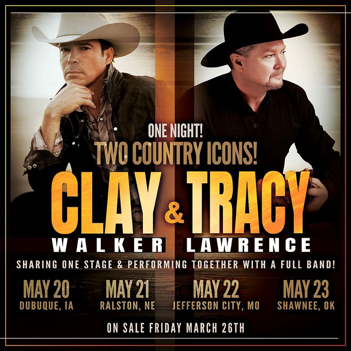 Clay Walker & Tracy Lawrence Announce Series of Concert Tour Dates