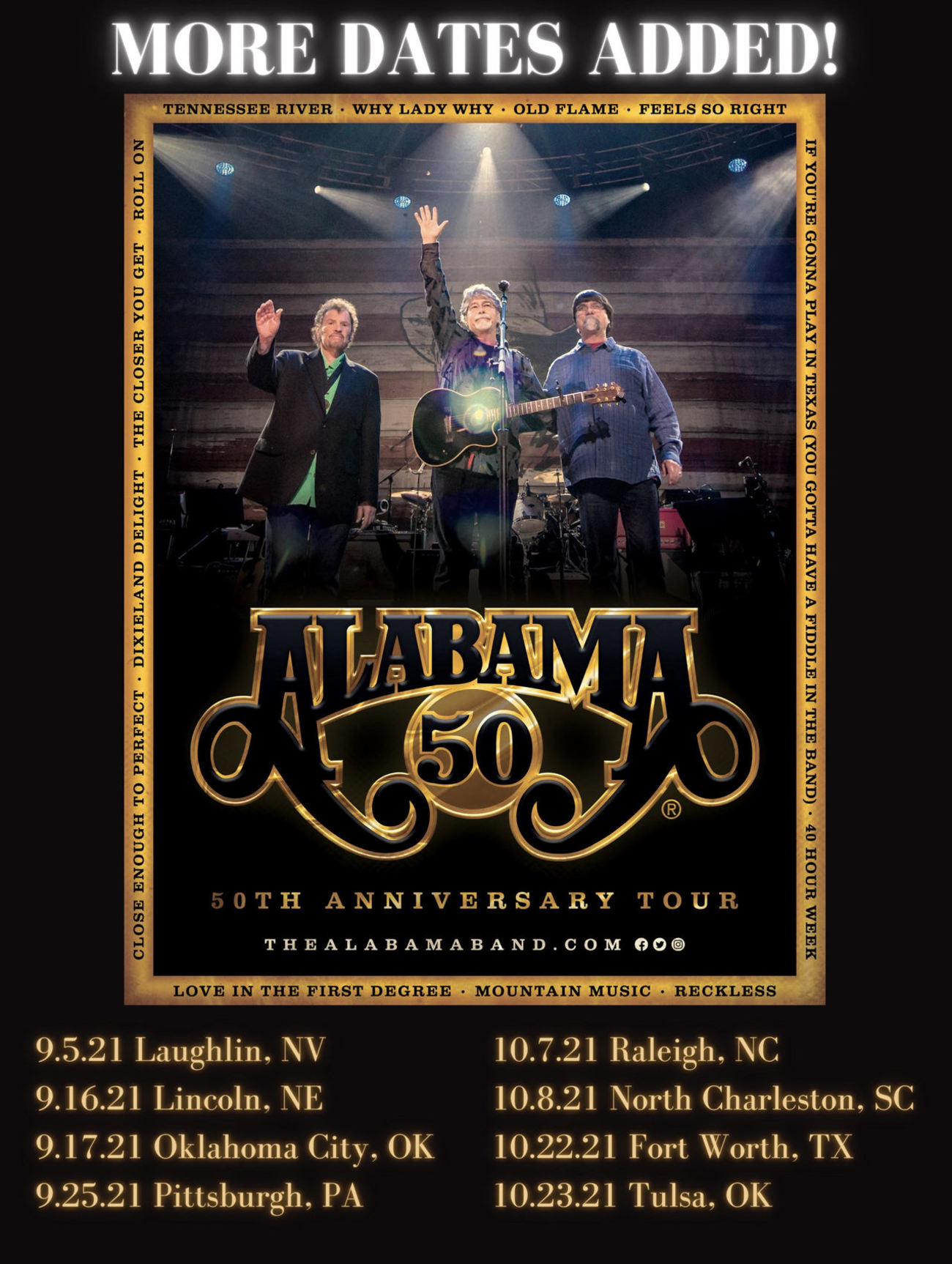 Alabama Adds New Tour Dates Hometown Country Music