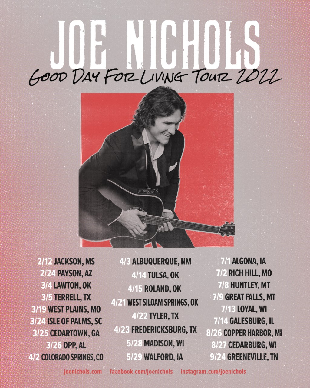 Joe Nichols Announces “Good Day For Living Tour 2022” Hometown(00)