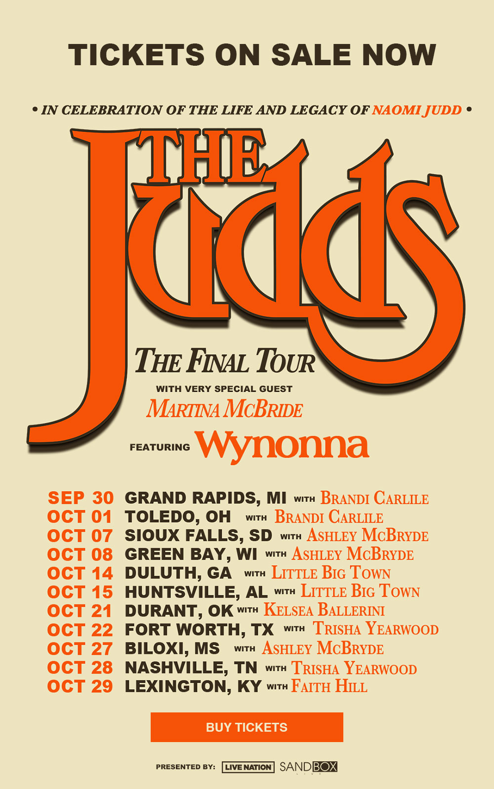 “The Judds The Final Tour” Announces Special Guests Hometown