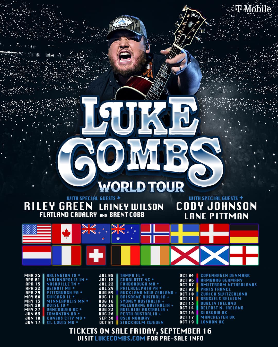 Luke Combs Announces 2023 World Tour Hometown Country Music