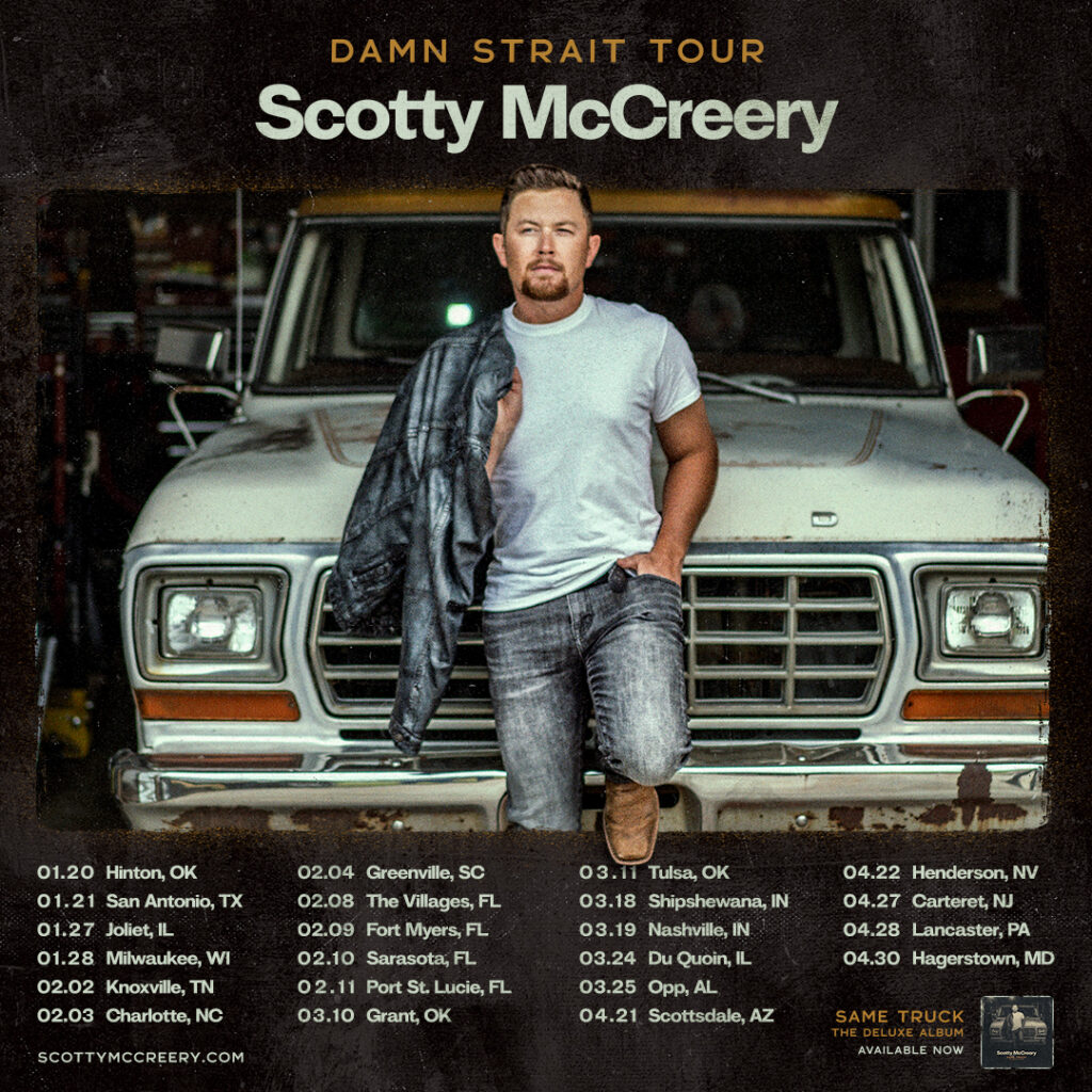 Scotty McCreery Announces 2023 “Damn Strait Tour” Hometown Country Music
