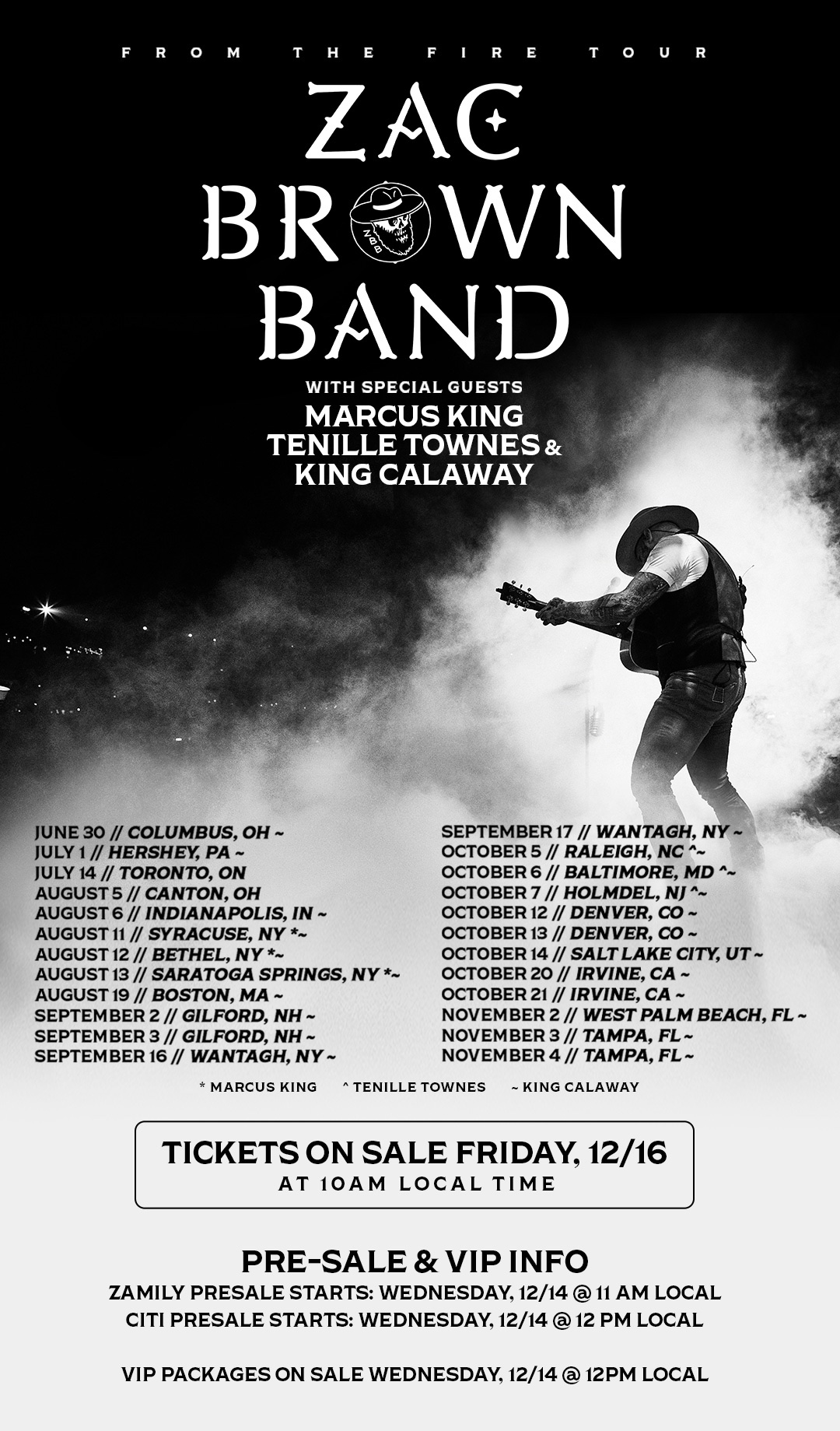 Zac Brown Band Announces 2023 “From the Fire” Tour Dates Hometown Country Music