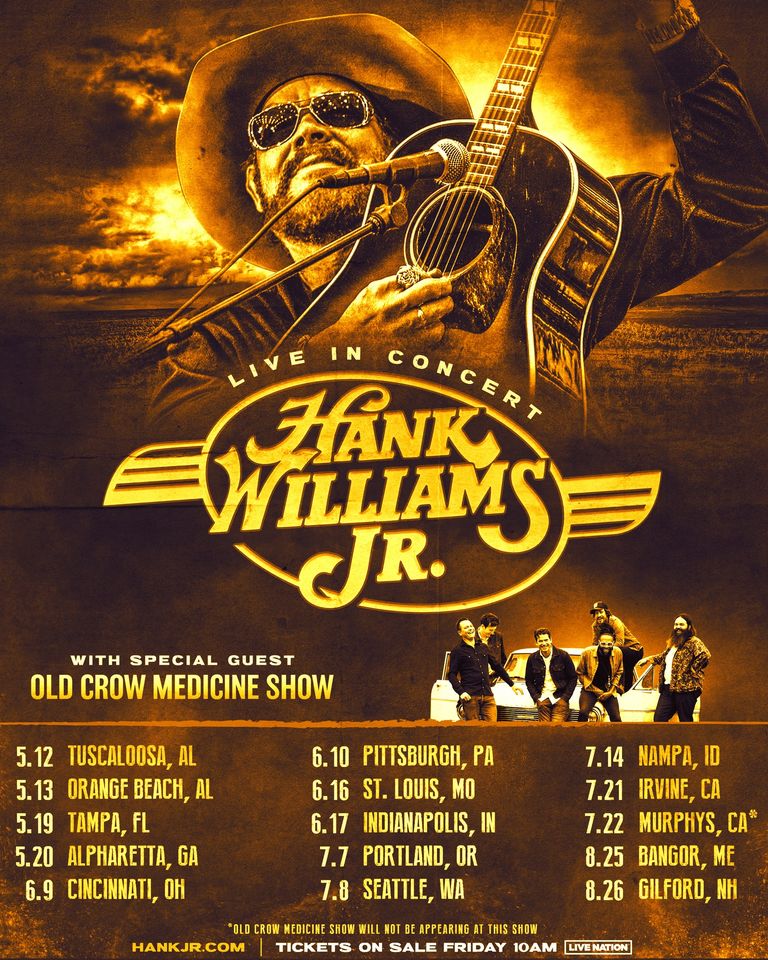 Hank Williams Jr. Announces 2023 Tour Dates Hometown Country Music