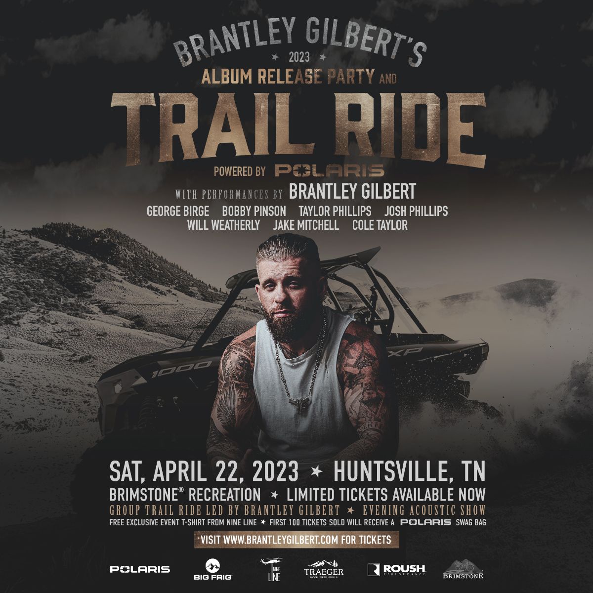 Brantley Gilbert Album Release Party & Trail Ride - Huntsville, TN