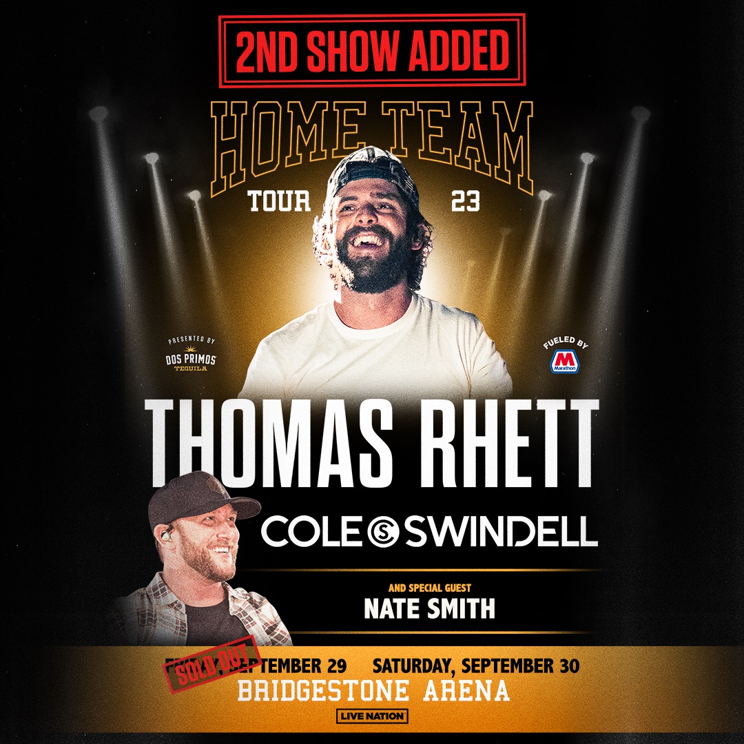 Thomas Rhett, Cole Swindell, Nate Smith - Nashville, TN