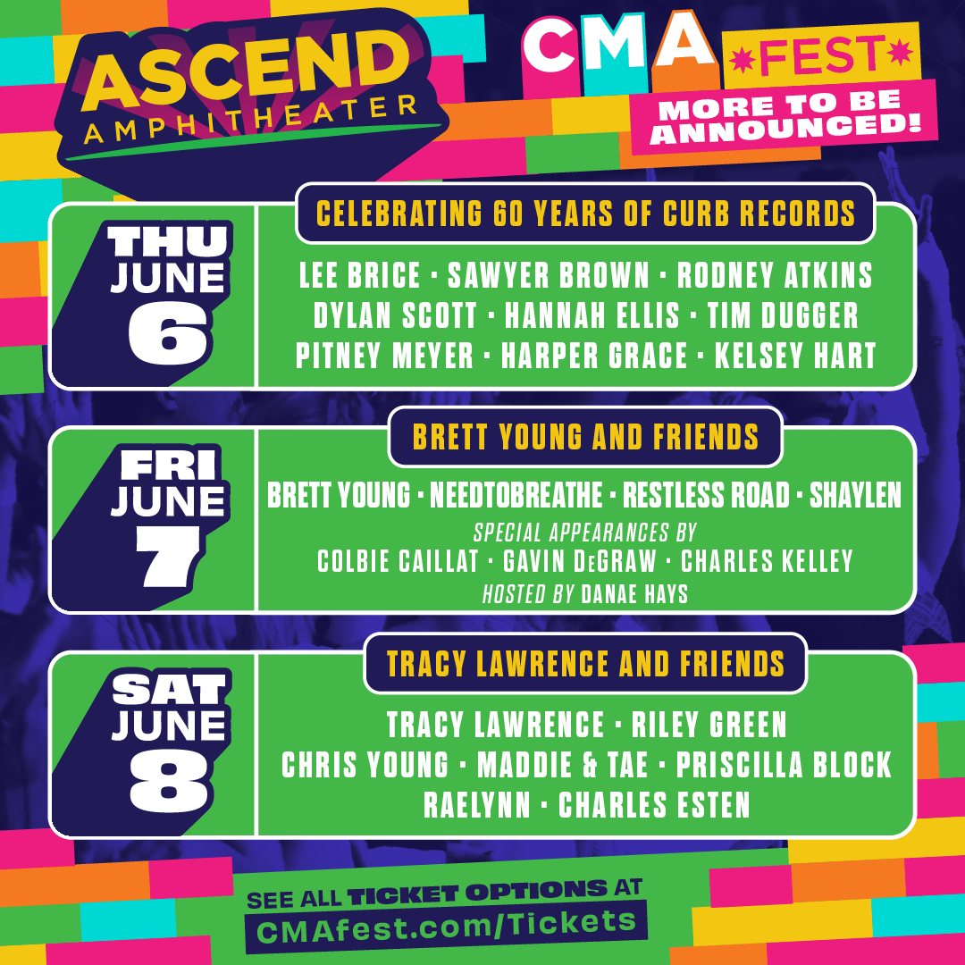 CMA Fest: Ascend Amphitheater Nighttime Concerts - Nashville, TN