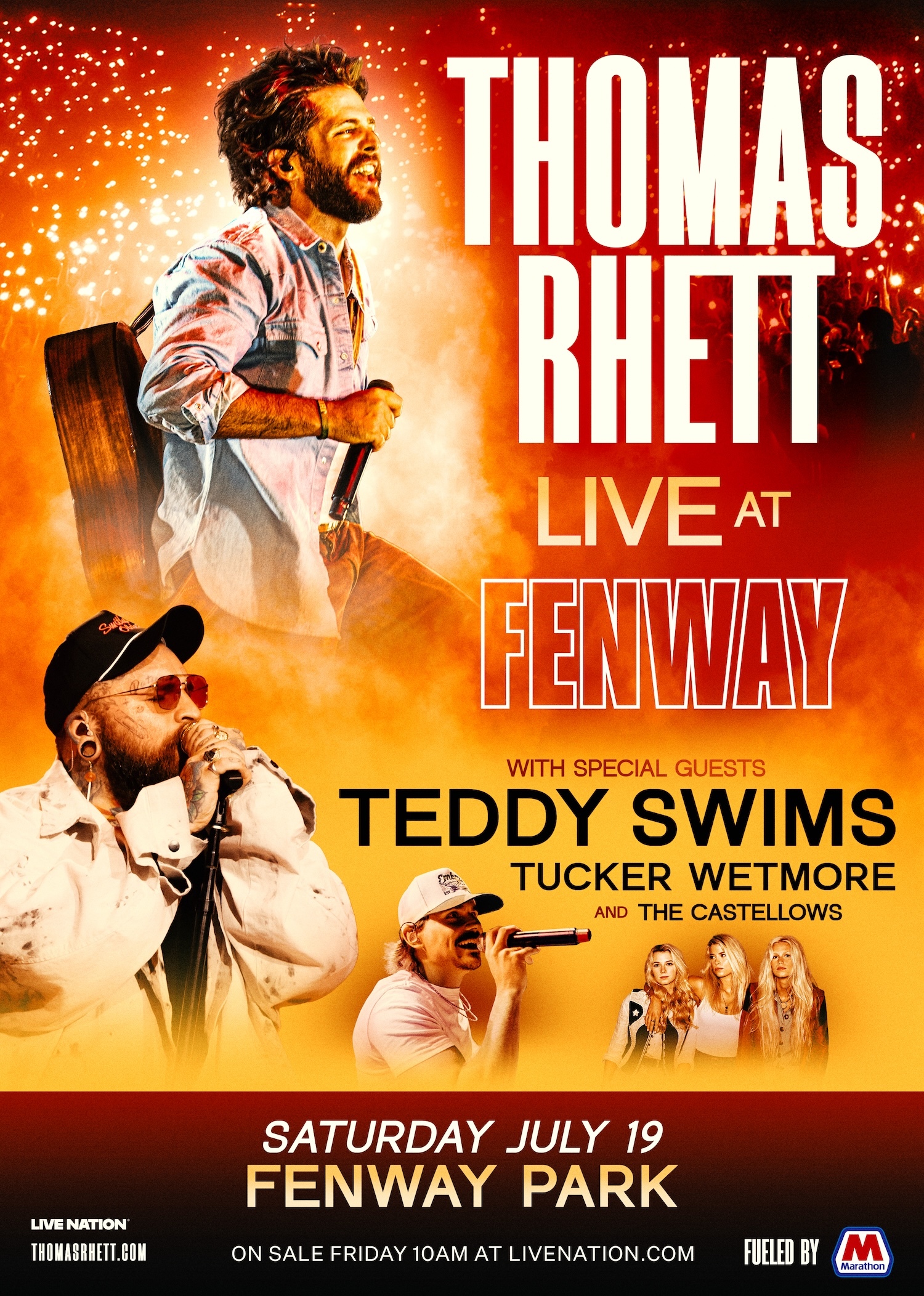 Thomas Rhett, Teddy Swims, Tucker Wetmore, The Castellows - Boston, MA