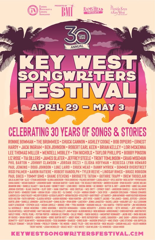 30th Annual Key West Songwriters Festival - Key West, FL